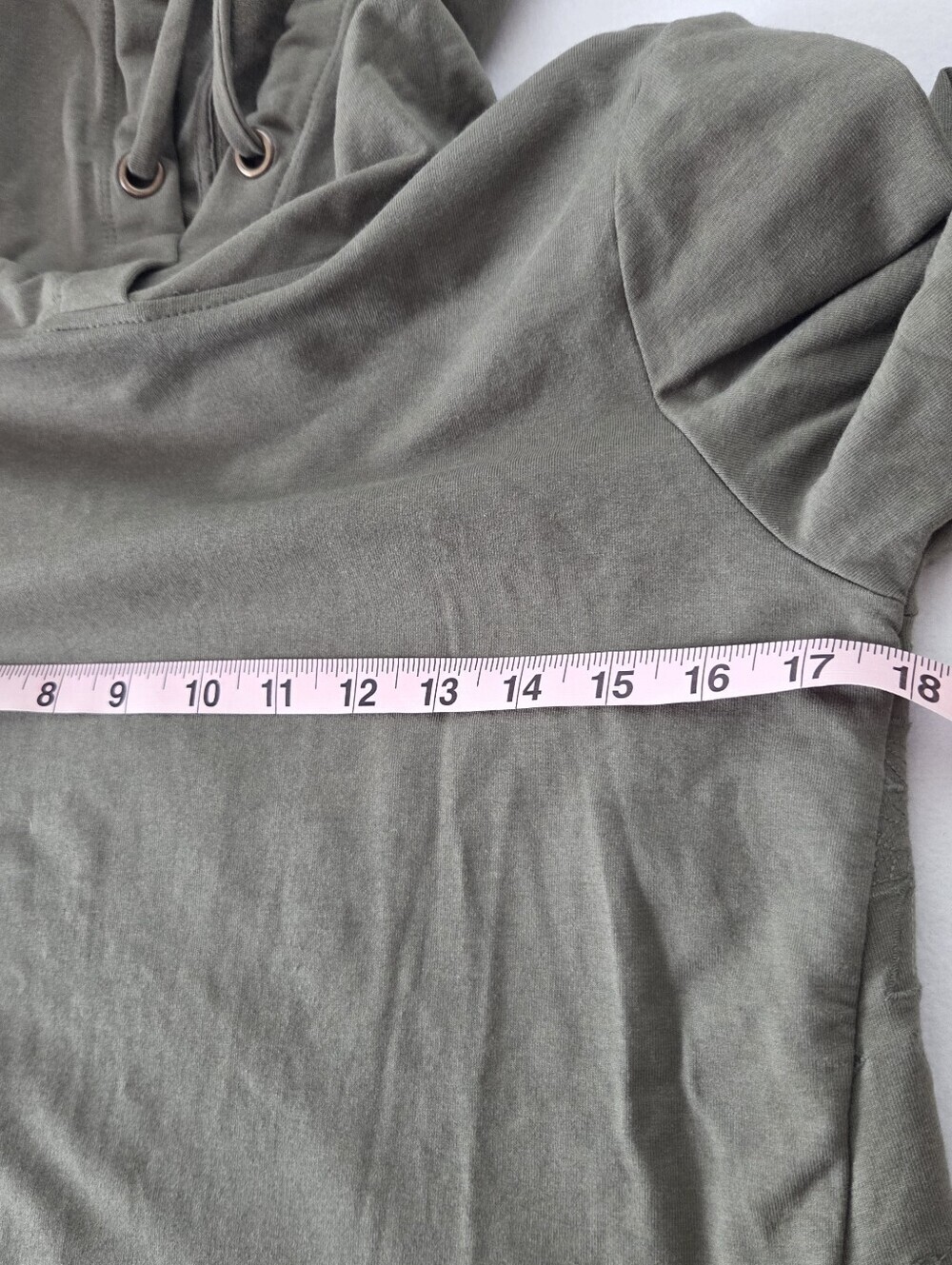 Soft Surroundings Olive Green Hooded Pullover with Cutwork Embroidery XS - Picture 8 of 10